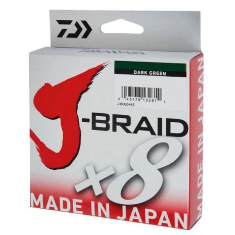 Daiwa - Lijn Gevlochten J-Braid X8 Dark Green 150m - Daiwa